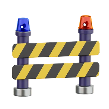 Barrera policial  3D Icon