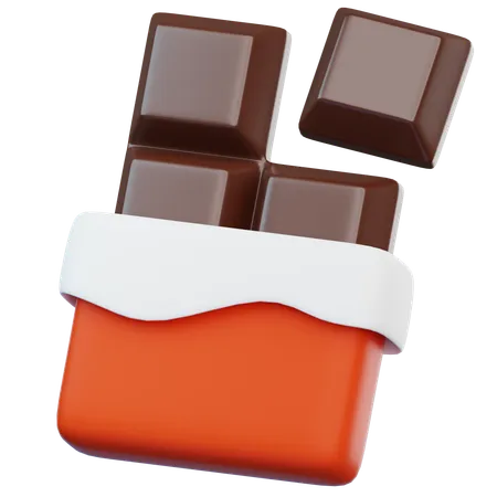 Barretta di cioccolato  3D Icon