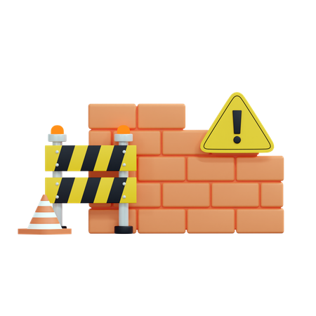 Barricada de construção  3D Icon