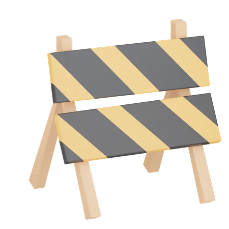 Barrier Board Under Construction  3D Icon