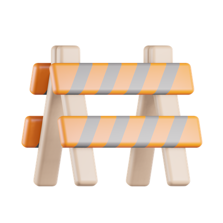 Barrier Board Under Construction  3D Icon