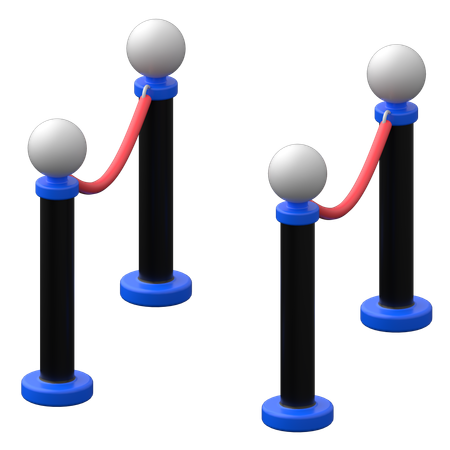 Barrier rope  3D Icon