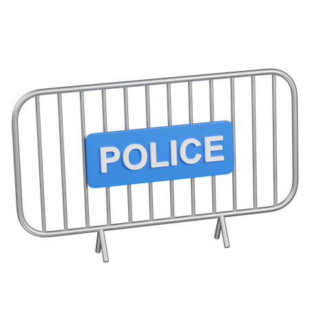 Barrière de police  3D Icon