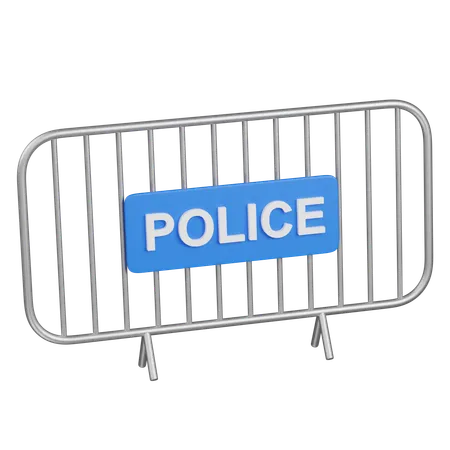 Barrière de police  3D Icon