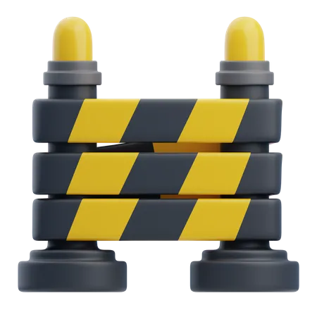 Barrière de police  3D Icon