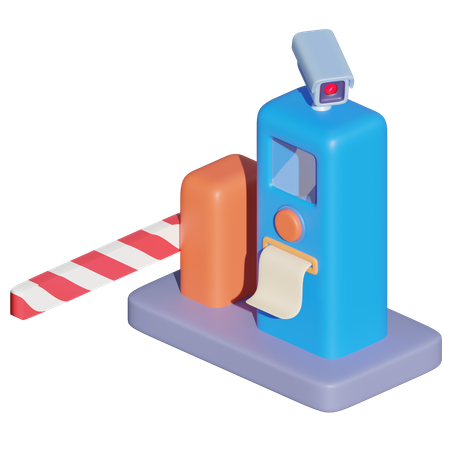 Barrière de stationnement  3D Icon