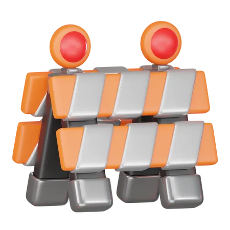 Barrière routière  3D Icon