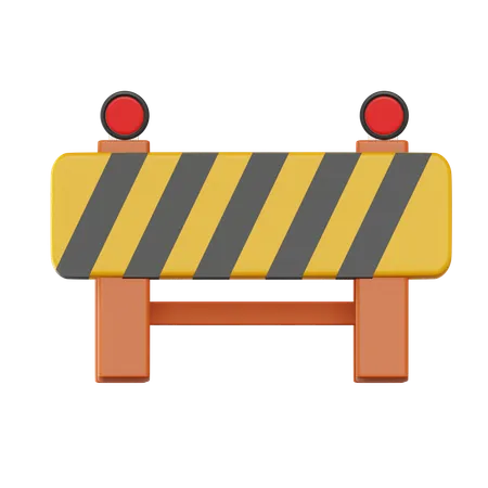 Barrière routière  3D Icon