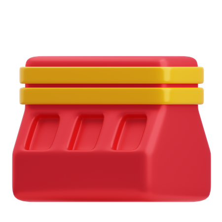 Barrière routière  3D Icon