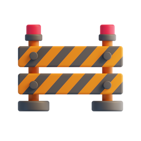 Barrière routière  3D Icon