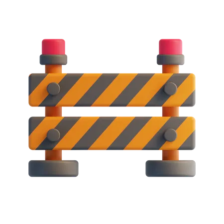 Barrière routière  3D Icon