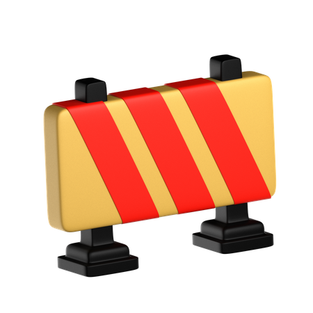 Barrière routière  3D Icon