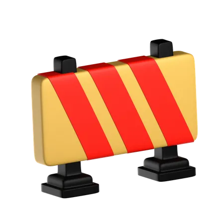 Barrière routière  3D Icon