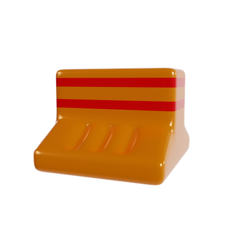 Barrière routière  3D Icon