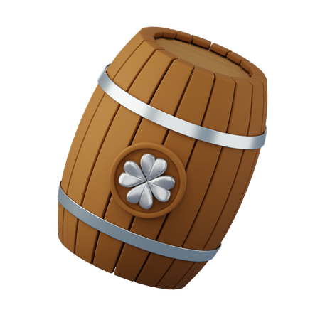 Barril de cerveja de madeira  3D Icon