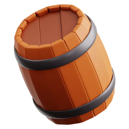 Barril de cerveja de madeira  3D Icon