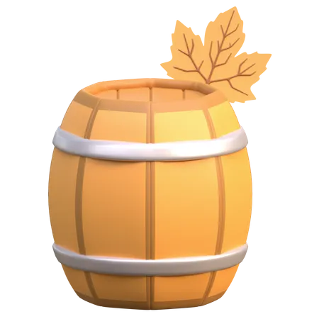 Barril de cerveza de madera  3D Icon