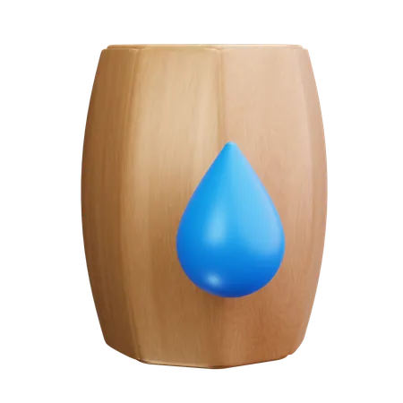 Barril de chuva  3D Icon