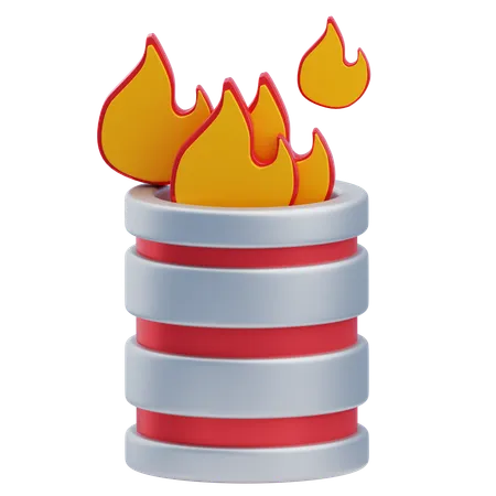 Barril de fuego  3D Icon