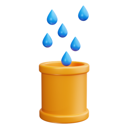 Barril de lluvia  3D Icon