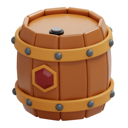 Barril de madeira  3D Icon