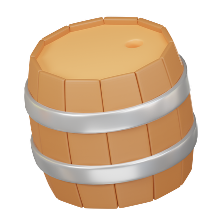 Barril de madeira  3D Icon