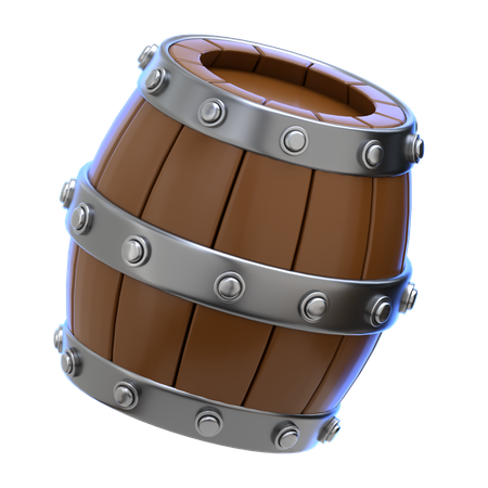 Barril de madeira  3D Icon