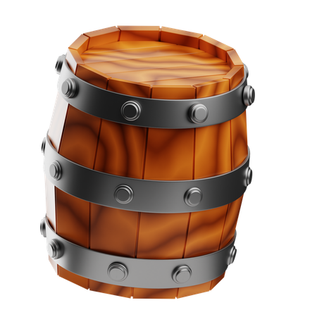 Barril de madeira  3D Icon