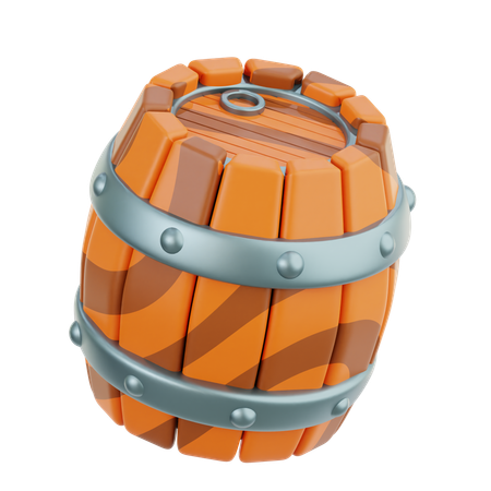 Barril de madeira  3D Icon