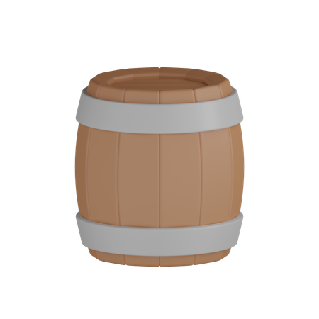 Barril de madeira  3D Icon