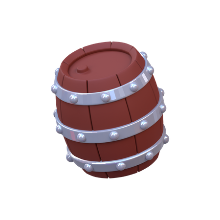 Barril de madeira  3D Icon