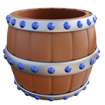 Barril de madeira  3D Icon