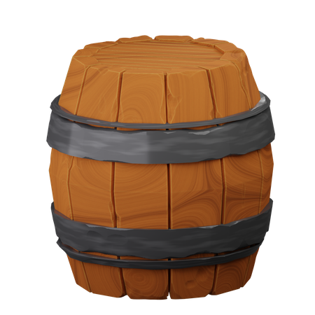 Barril de madeira  3D Icon