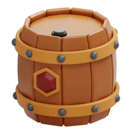 Barril de madera  3D Icon