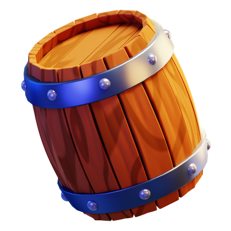 Barril de madera  3D Icon