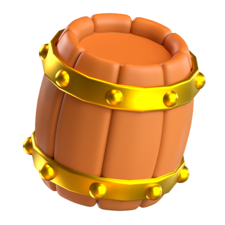 Barril de madera  3D Icon