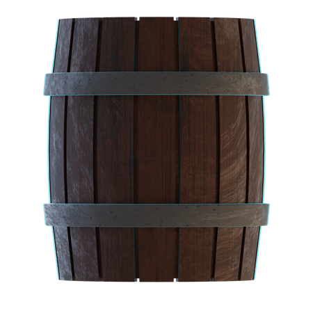 Barril de madera  3D Illustration