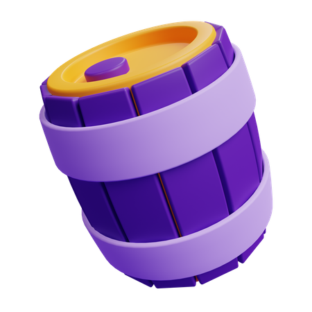 Barril de madera  3D Icon