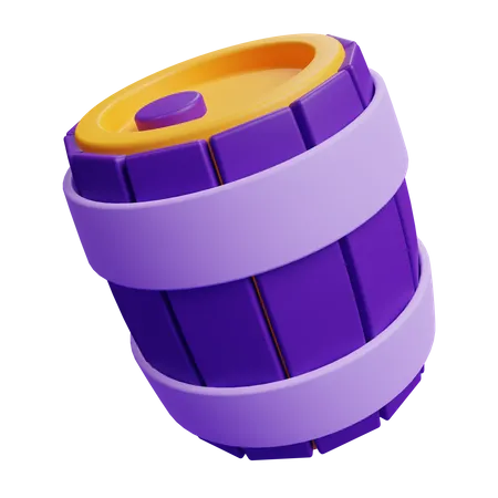 Barril de madera  3D Icon