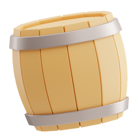 Barril de madera  3D Icon