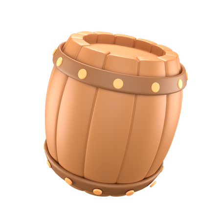 Barril de madera  3D Icon