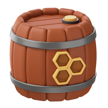 Barril de miel  3D Icon