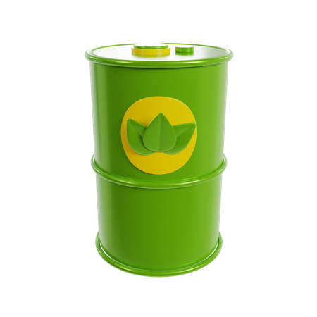 Barril de petróleo ecológico  3D Icon