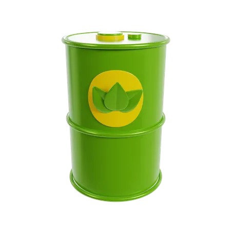 Barril de petróleo ecológico  3D Icon