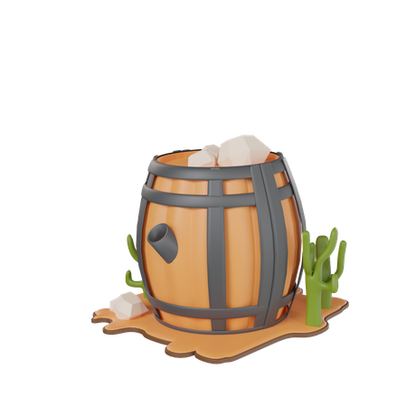 Barril de petróleo  3D Icon