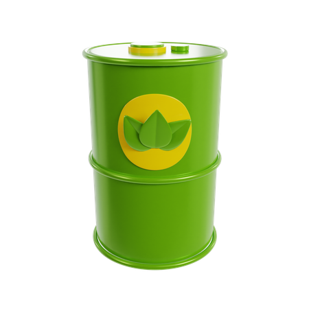 Barril de petróleo ecológico  3D Icon