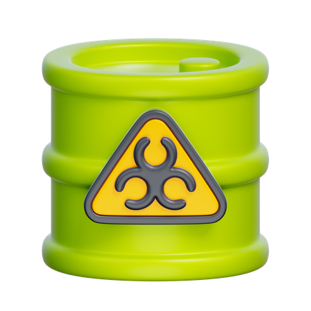 Barril de radiação  3D Icon