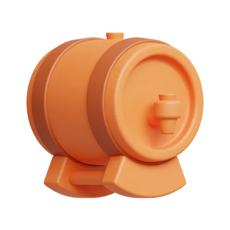 Barril de vinho  3D Icon