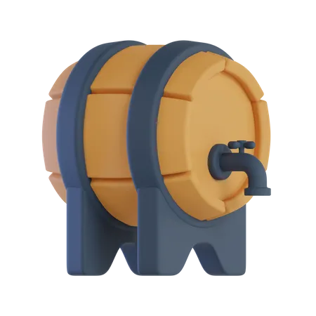 Barril de vinho  3D Icon