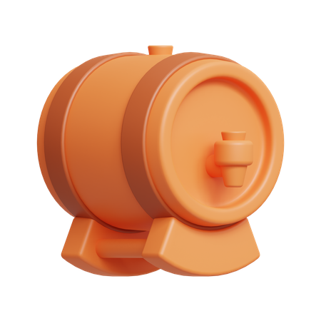 Barril de vino  3D Icon